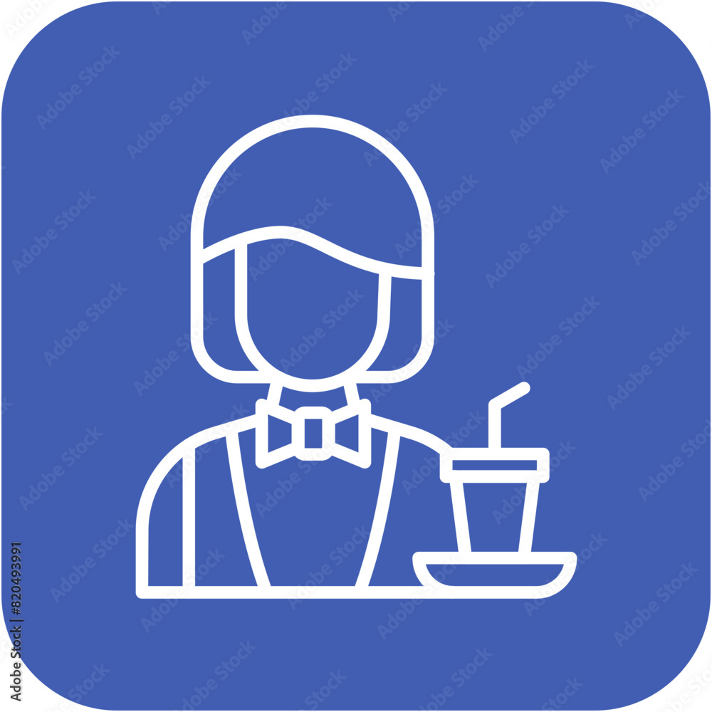 Waitress vector icon. Can be used for Women iconset. Waitress vector icon. Can be used for Women iconset.