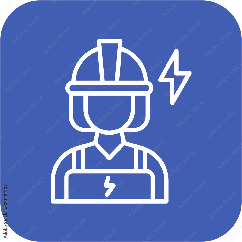 Electrician vector icon. Can be used for Women iconset. Electrician vector icon. Can be used for Women iconset.