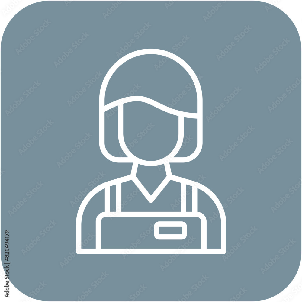 Retail Worker vector icon. Can be used for Women iconset. Retail Worker vector icon. Can be used for Women iconset.