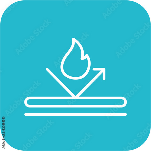 Fireproof vector icon. Can be used for Fabric Features iconset.