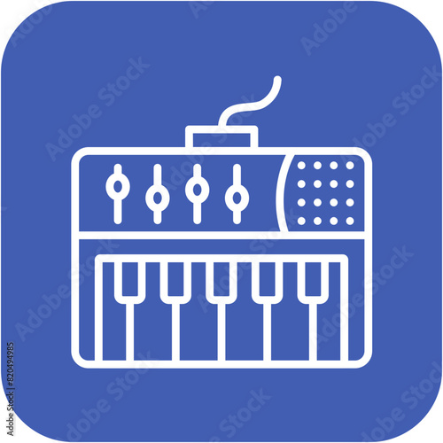 Synthesizer vector icon. Can be used for Instrument iconset.