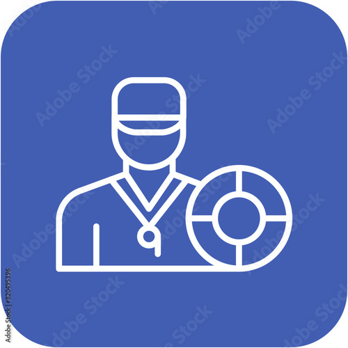 Lifeguard vector icon. Can be used for Diversity iconset.