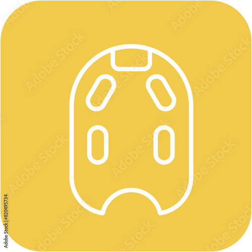 Kick Board vector icon. Can be used for Beach Resort iconset.