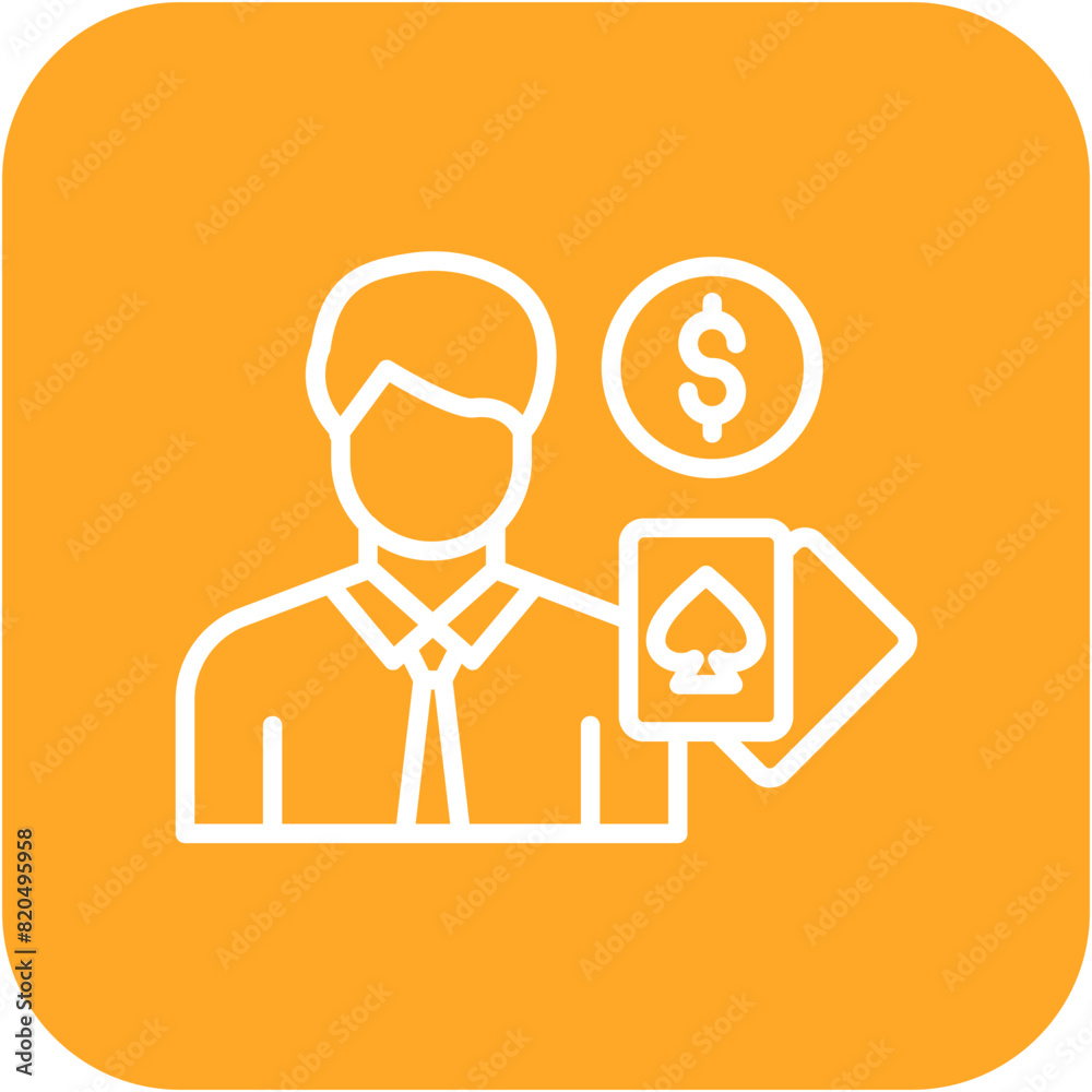 Compulsive Gambling vector icon. Can be used for Casino iconset. Compulsive Gambling vector icon. Can be used for Casino iconset.