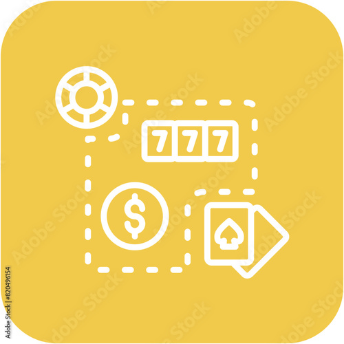 Gaming areas vector icon. Can be used for Casino iconset.