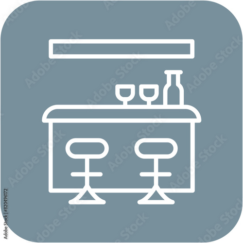 Bar vector icon. Can be used for Casino iconset.