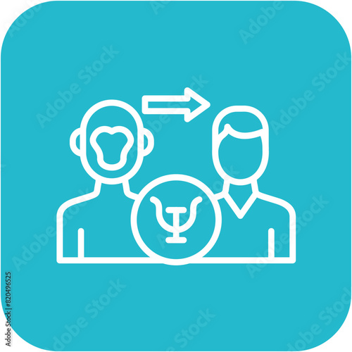 Evolutionary Psychology vector icon. Can be used for Psychology iconset.