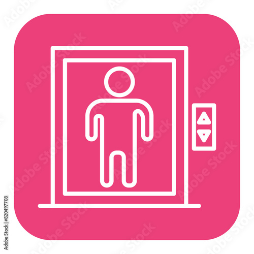 Elevator vector icon. Can be used for Railway iconset.