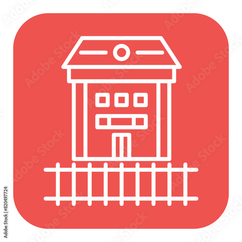 Train Platform vector icon. Can be used for Railway iconset.