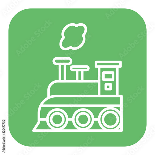 Steam Engine vector icon. Can be used for Railway iconset.