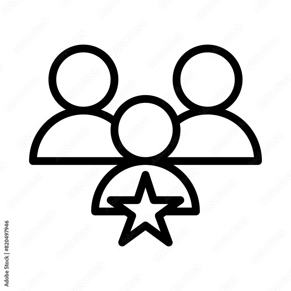 Leader icon or logo illustration outline black style Leader icon or logo illustration outline black style