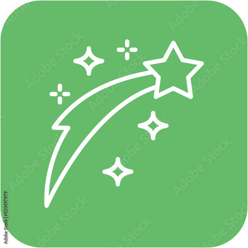 Shooting Star vector icon. Can be used for Carnival iconset.