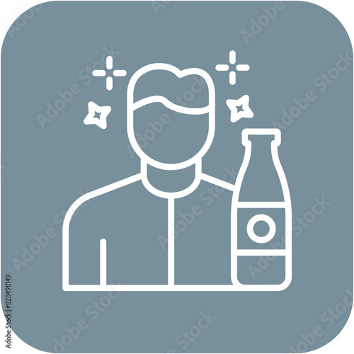 Alcoholic vector icon. Can be used for Homeless iconset.