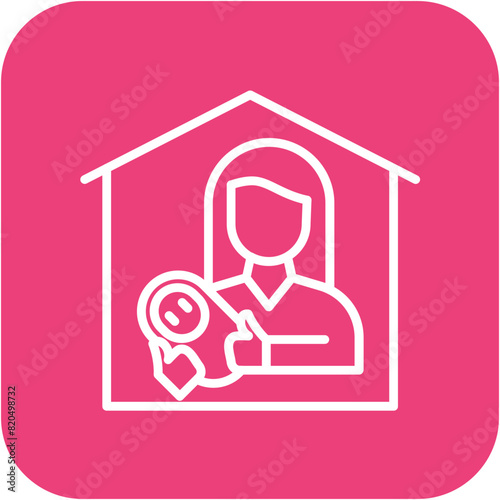 Babysitting vector icon. Can be used for Child Adoption iconset.