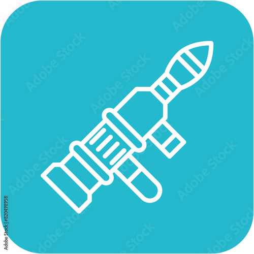 Bazooka vector icon. Can be used for Shooting iconset.