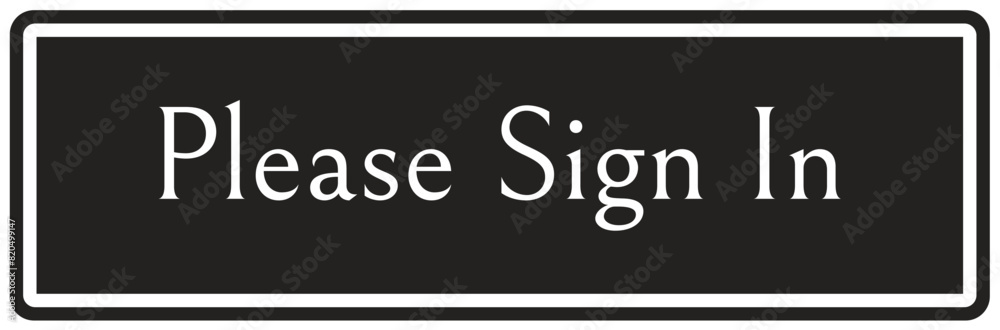 Waiting room sign please sign in