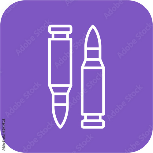 Bullets vector icon. Can be used for Shooting iconset.