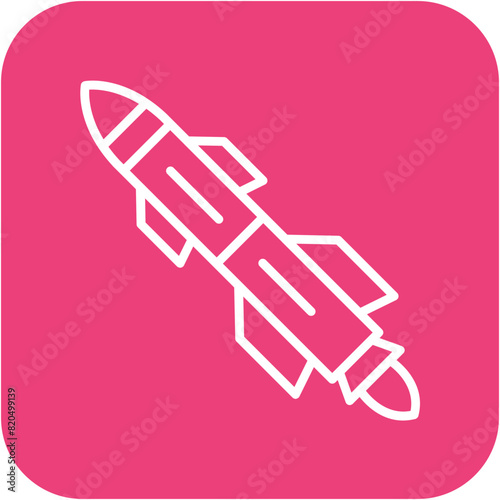Missile vector icon. Can be used for Shooting iconset.