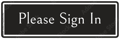 Waiting room sign please sign in