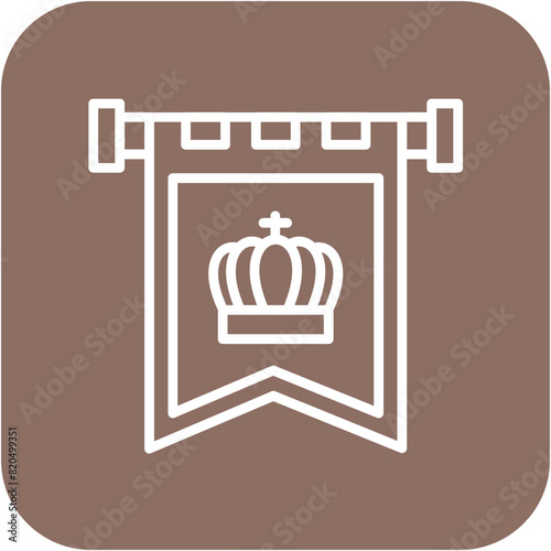 Kigndom vector icon. Can be used for Fairytale iconset.