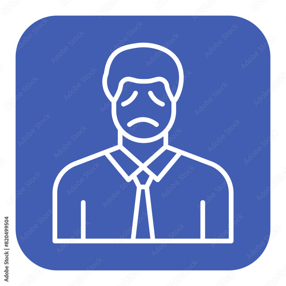 Businessman Sad vector icon. Can be used for Crisis Mangement iconset.