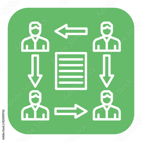 Delegating Task vector icon. Can be used for Crisis Mangement iconset.