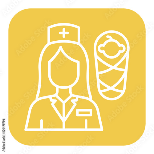 Pediatric Nurse vector icon. Can be used for Nursing iconset.