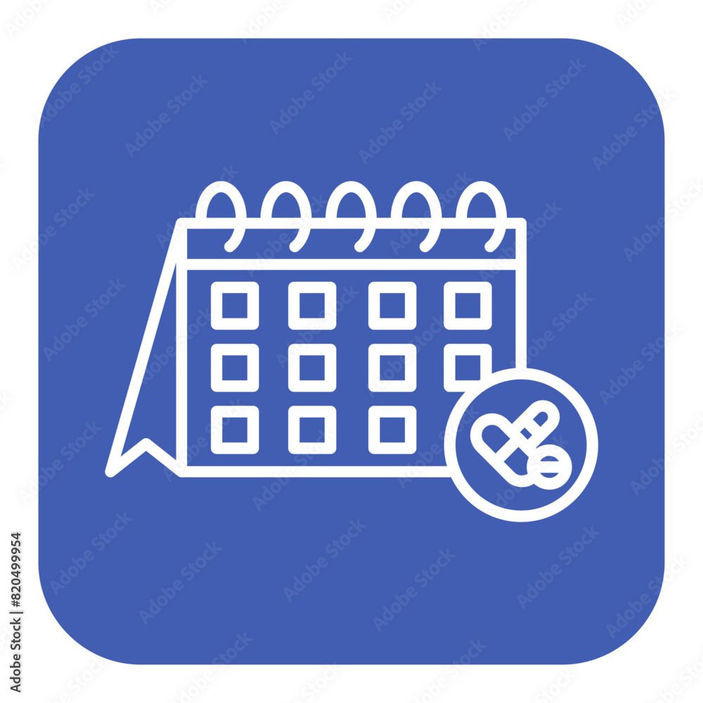 Medicine Schedule vector icon. Can be used for Nursing iconset. Medicine Schedule vector icon. Can be used for Nursing iconset.