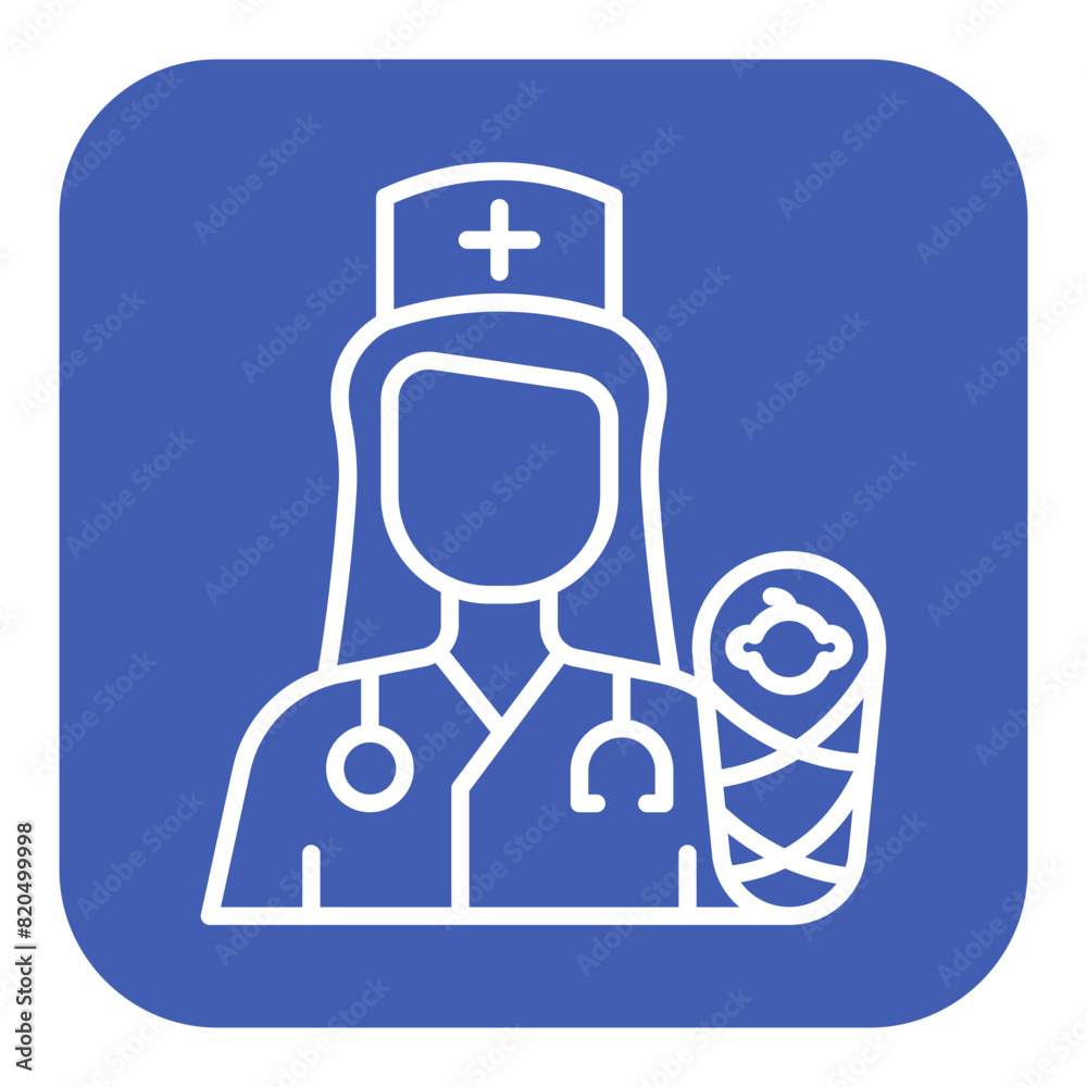 Delivery Nurse Midwife vector icon. Can be used for Nursing iconset. Delivery Nurse Midwife vector icon. Can be used for Nursing iconset.