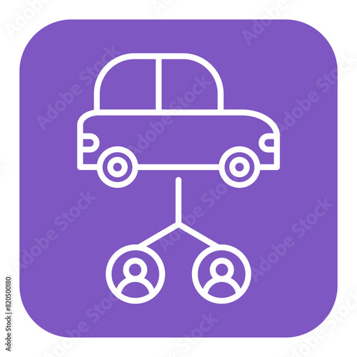 Car Sharing vector icon. Can be used for Coworking Space iconset.