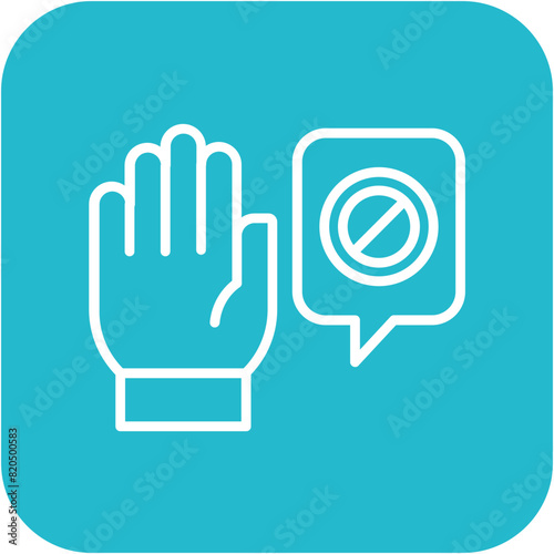 Right To Object vector icon. Can be used for Compliance And Regulation iconset.