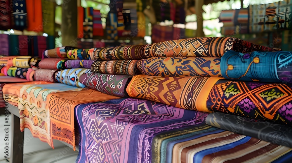 Hispanic textiles showcasing vibrant patterns and cultural heritage. Colorful Hispanic Textiles Celebrating Tradition. 
Vibrant Patterns of Hispanic Textiles