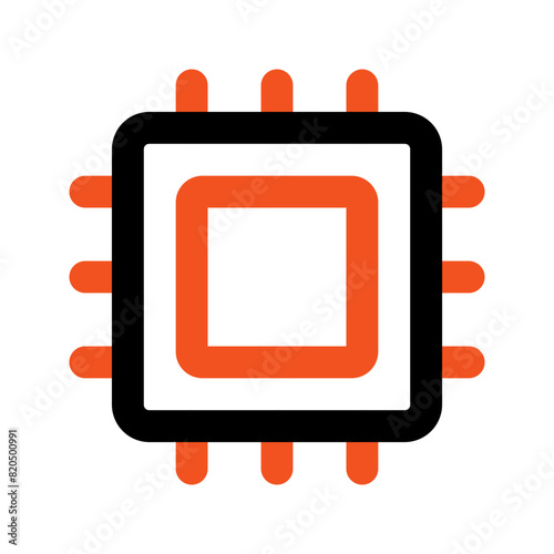 processor outline color icon