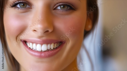 A woman smiling with her teeth whitened.