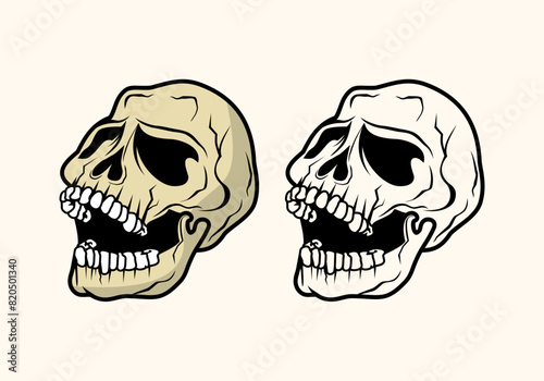 Human Skull Cartoon Design Illustration vector eps format , suitable for your design needs, logo, illustration, animation, etc.