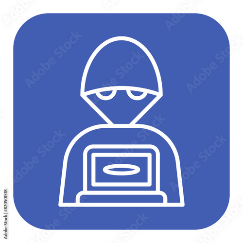 Hacker vector icon. Can be used for Crime Investigation iconset.