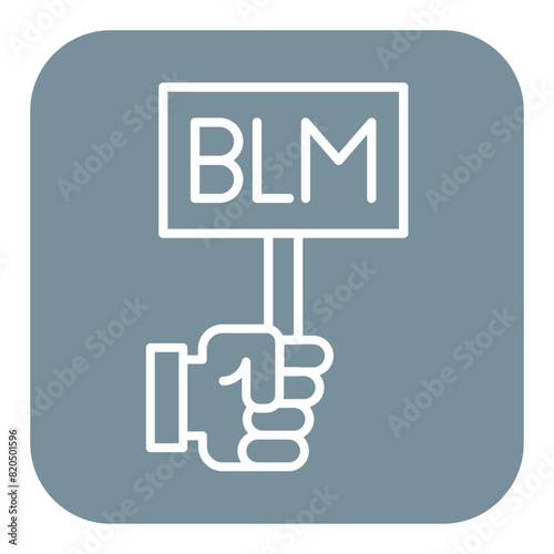 Blm vector icon. Can be used for Human Rights iconset.