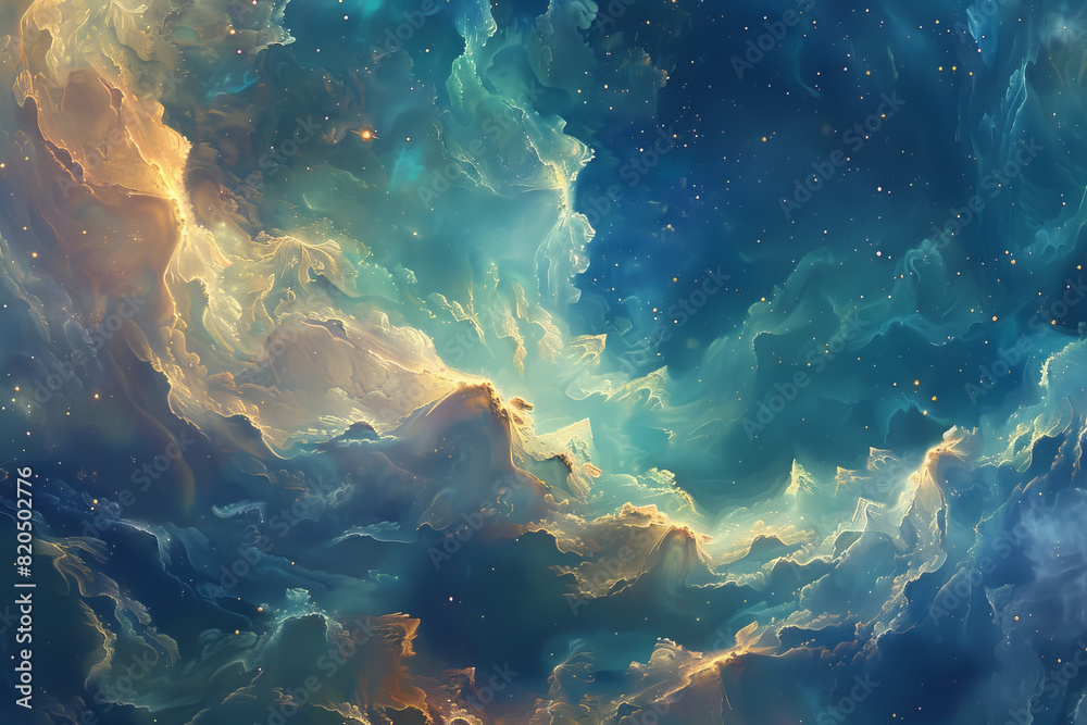 A beautiful blue sky with clouds and stars A beautiful blue sky with clouds and stars