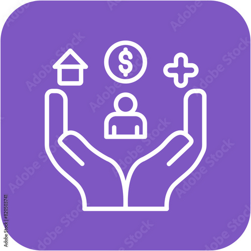 Welfare vector icon. Can be used for Charity iconset.