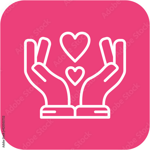 Heart of Giving vector icon. Can be used for Survey iconset.