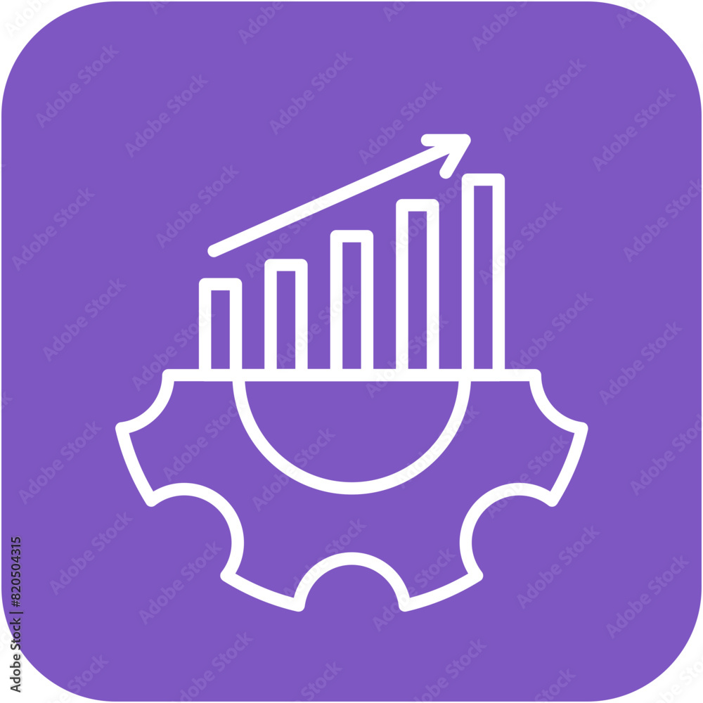 Fototapeta premium Productivity vector icon. Can be used for Mass Production iconset.