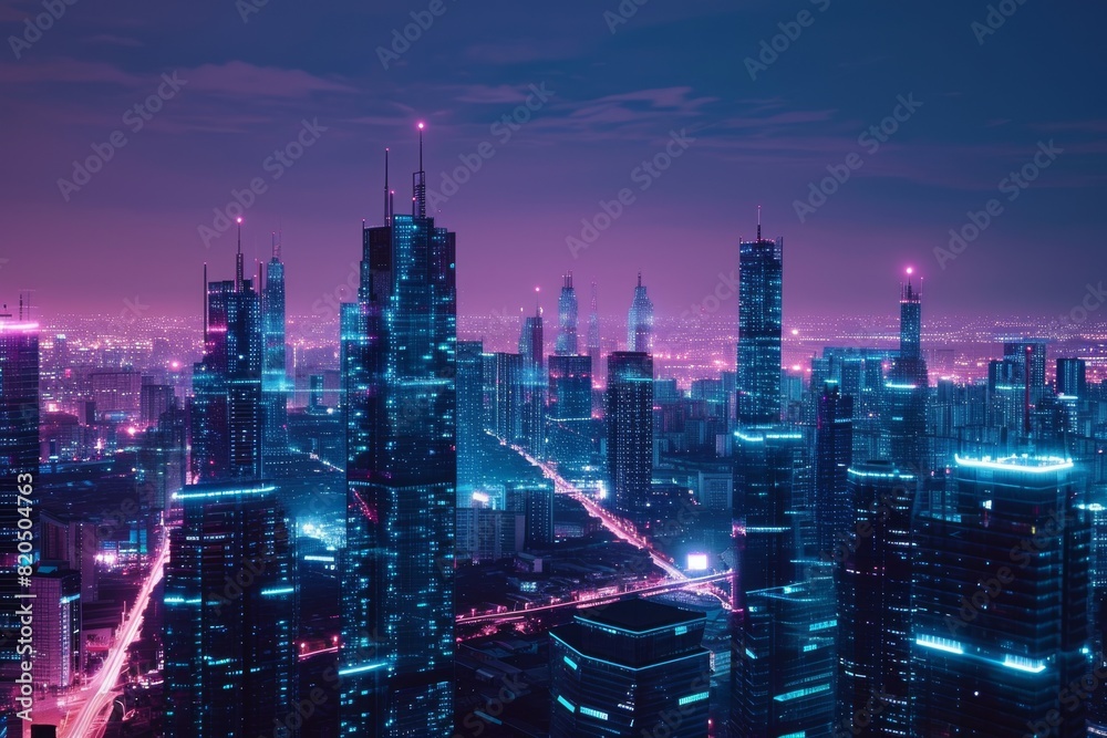 custom made wallpaper toronto digitalNext-generation 5G technology visualization, Advanced Technology Concept Visualization ideas, Ai generated