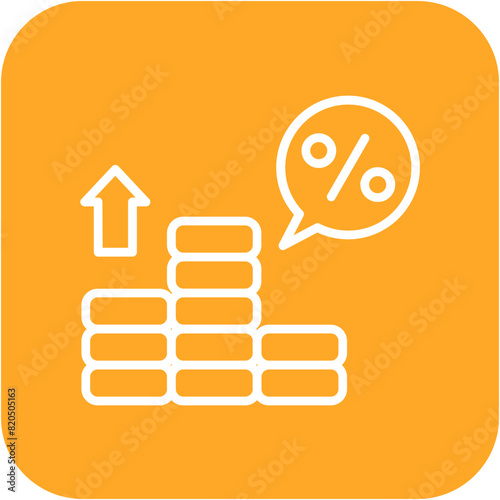 Interest Rate vector icon. Can be used for Loan iconset.