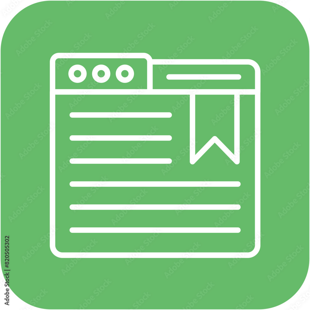 Website Bookmark vector icon. Can be used for Business and HR iconset. Website Bookmark vector icon. Can be used for Business and HR iconset.