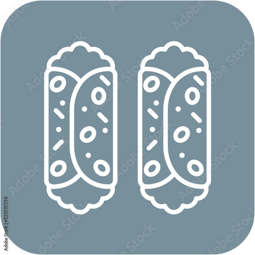 Enchilada vector icon. Can be used for World Cuisine iconset.