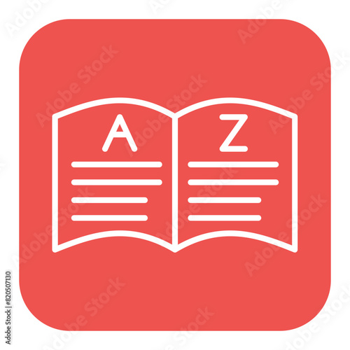 Language vector icon. Can be used for Literature iconset.