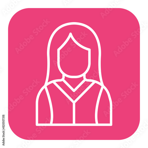 Character Female vector icon. Can be used for Literature iconset.