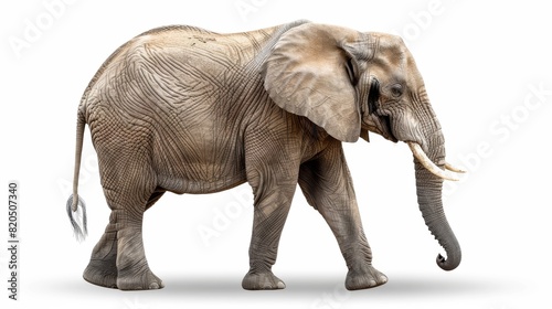 Large elephant isolated on white background