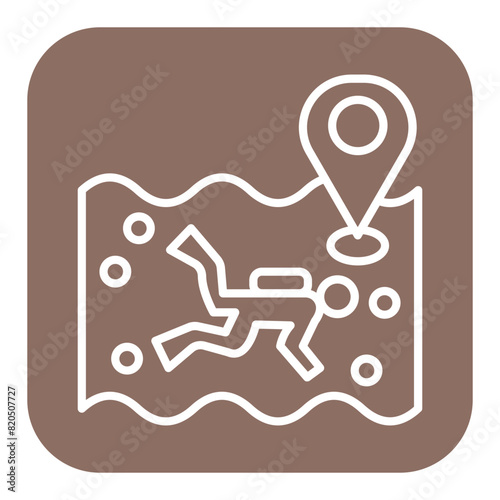 Diving Destination vector icon. Can be used for Vacation and Tourism iconset.