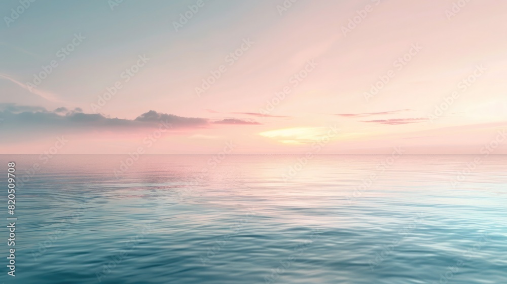 Soft gradients blending seamlessly into a serene horizon.